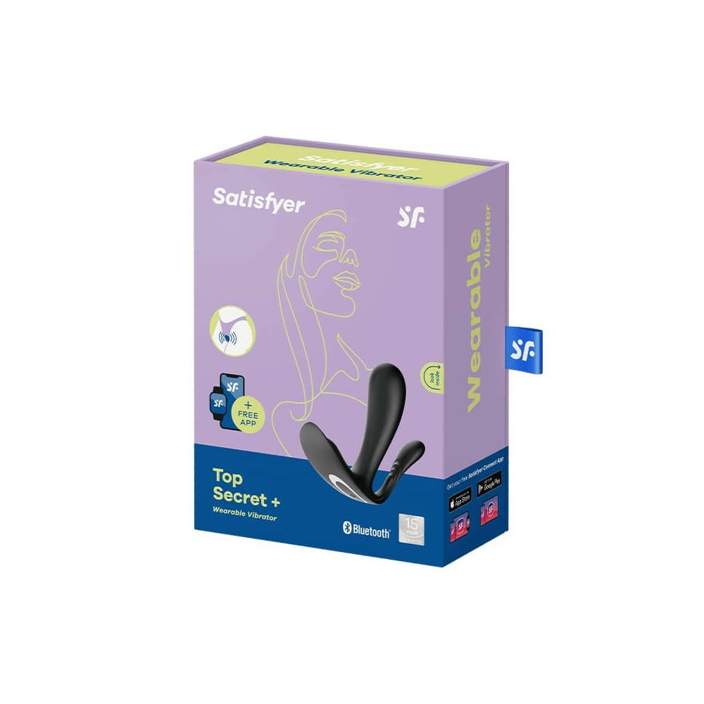 Разное - Смарт вибратор в трусики Satisfyer Satisfyer Top Secret+ черный 6