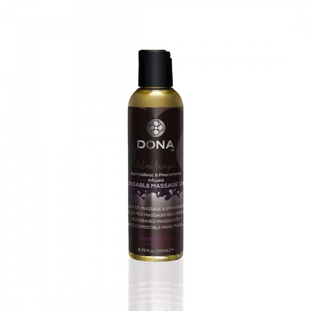 Массажные масла - Массажное масло DONA Kissable Massage Oil Chocolate Mousse (110 мл) можно для оральных ласк