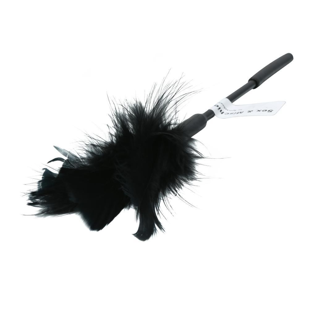 Плети, стеки, флоггеры, тиклеры - Метелочка Sex And Mischief - Feather Ticklers 7 inch Black 1