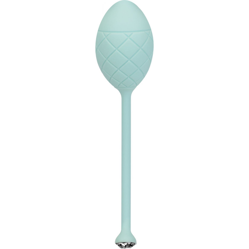 Вагинальные шарики - Роскошные вагинальные шарики PILLOW TALK - Frisky Teal с кристаллом, диаметр 3,2см, вес 49-75гр 4