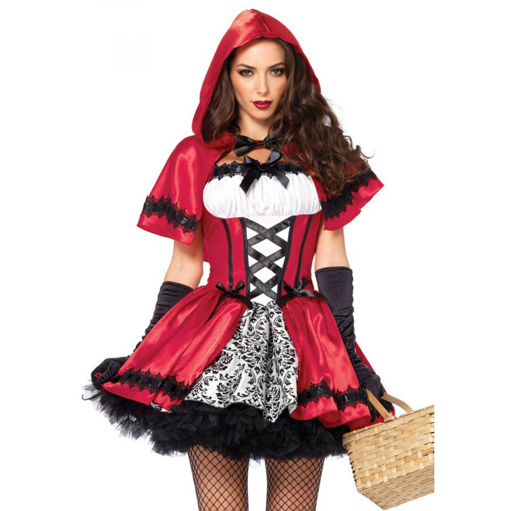 Эротические костюмы - Костюм красной шапочки Leg Avenue Gothic Red Riding Hood S
