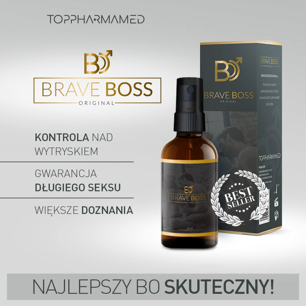 Різне - Спрей пролонгуючий для чоловіків BRAVE BOSS Original spray, 50 ml 3