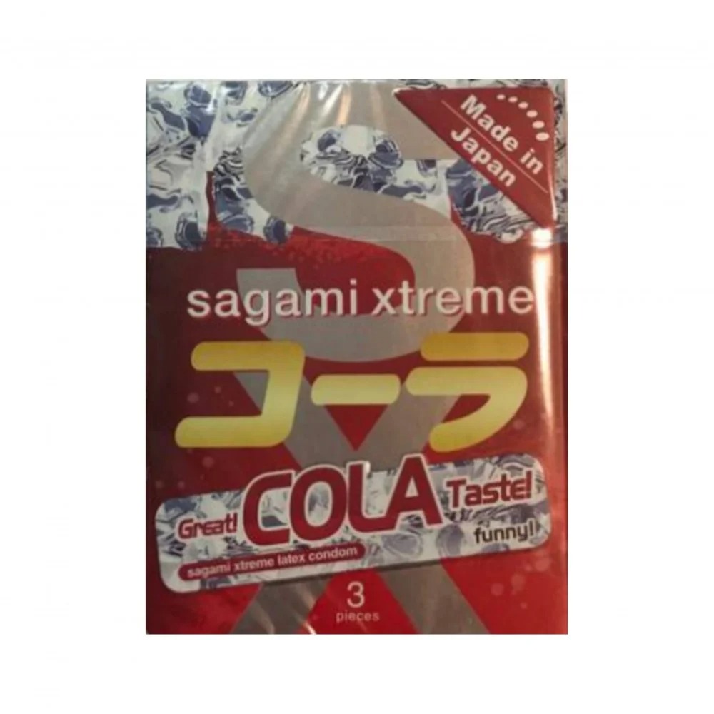 Презервативы - Супертонкие латексные презерваивы Sagami Xtreme Cola flavor 3 шт 2