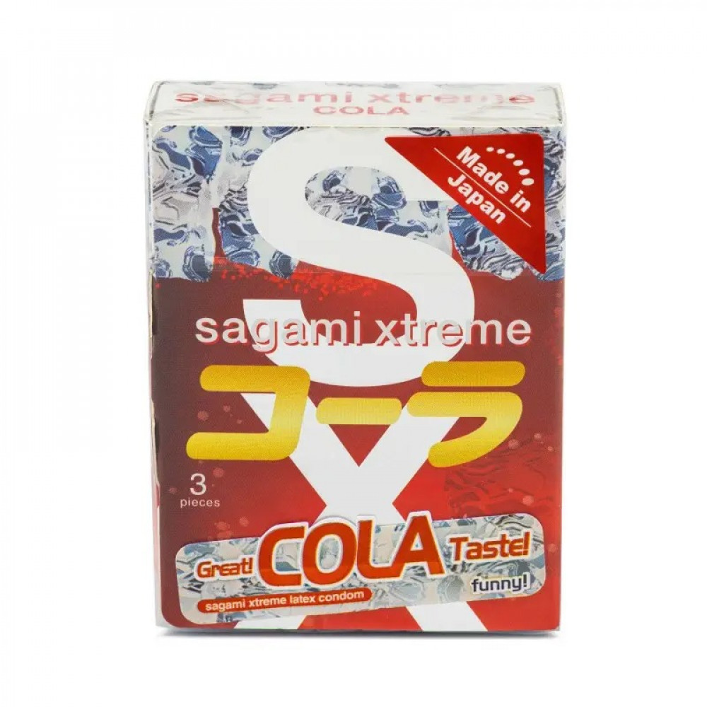 Презервативы - Супертонкие латексные презерваивы Sagami Xtreme Cola flavor 3 шт