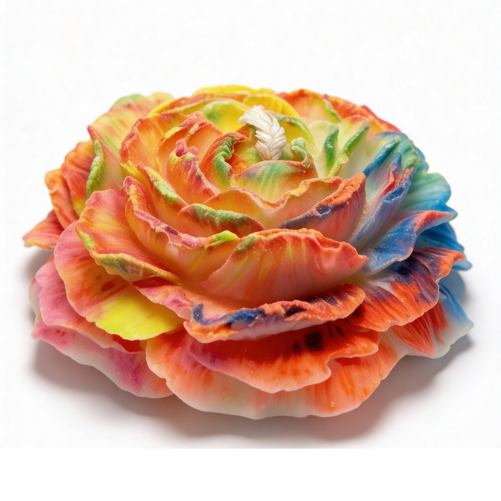  - Свічка Півонія низькотемпературна люмінесцентна GlowKink різнокольорова, VIP-концентрація, 91 г 1