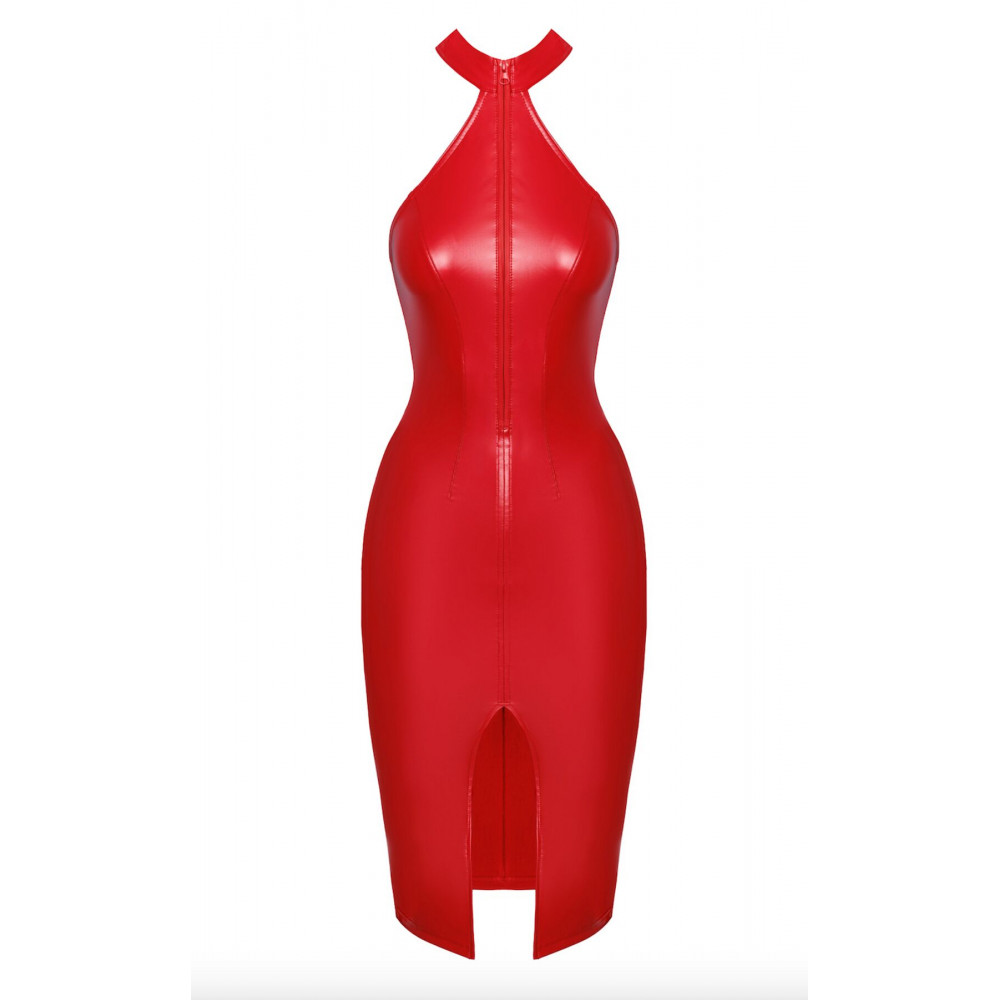 Різне - Сукня Noir Handmade F354 Red powerwetlook dress - S 6
