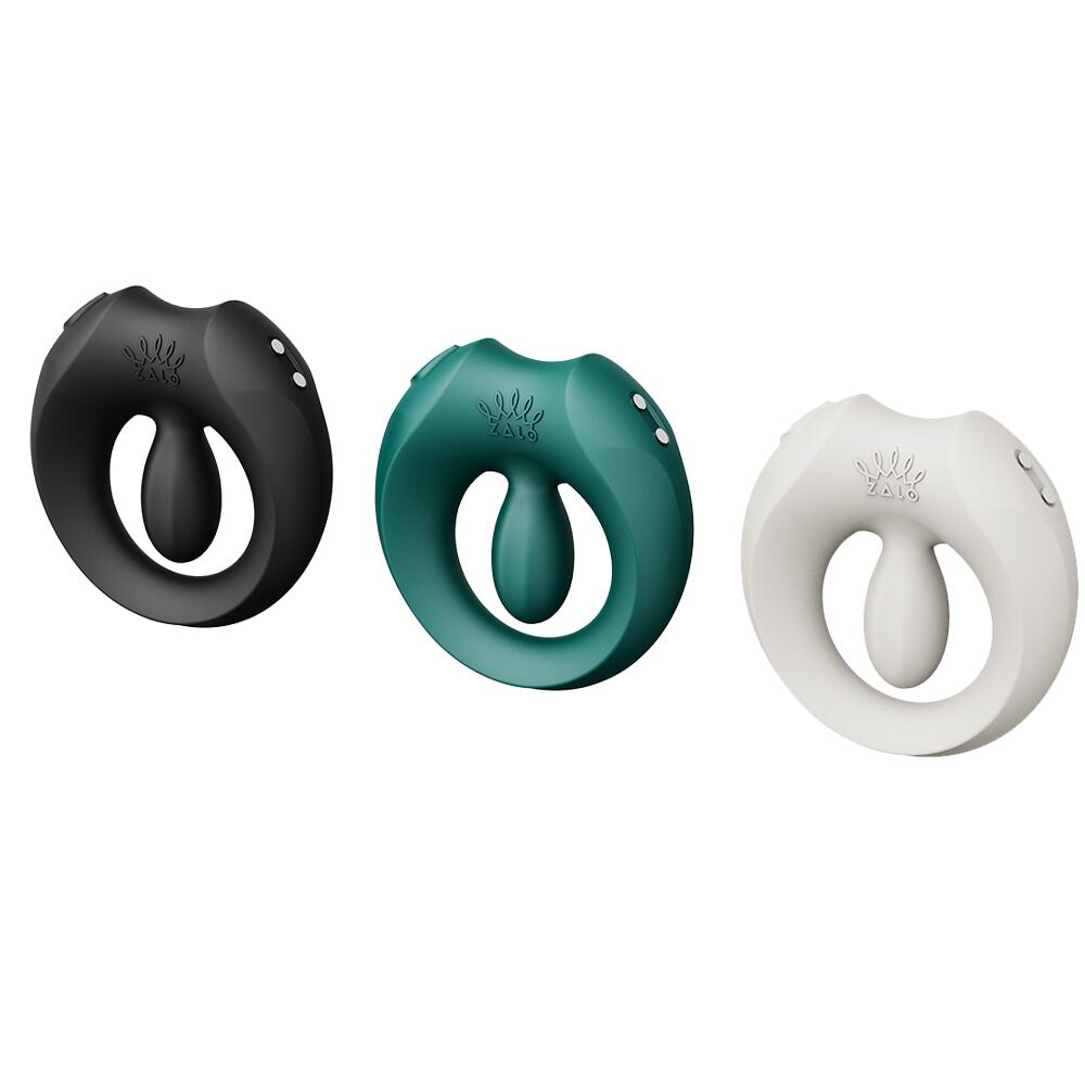 Эрекционные кольца с вибрацией - Эрекционное кольцо Zalo Apis Ivory White 4