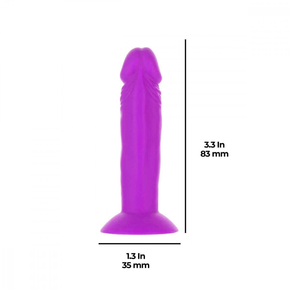 Секс приколы - Набор фаллоимитаторов ADDICTION Silly Willy 3.3” Silicone Dildo, 3 цвета, 12 шт 8