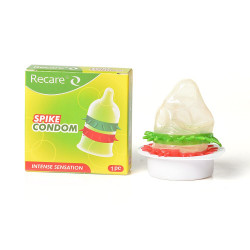 Насадка на член Recare Spike Condom Green (презерватив с рядами шипов)