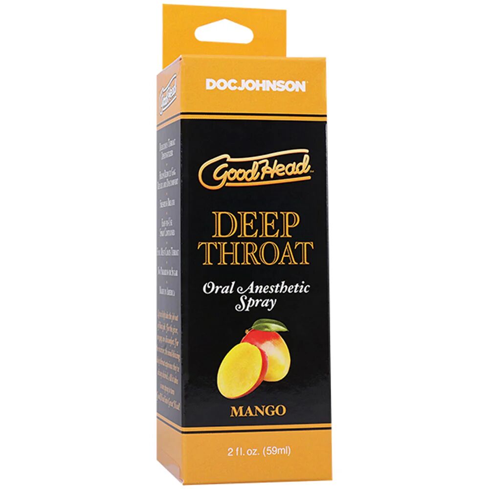 Оральные смазки - Спрей для минета Doc Johnson GoodHead DeepThroat Spray – Mango 59 мл для глубокого минета 2