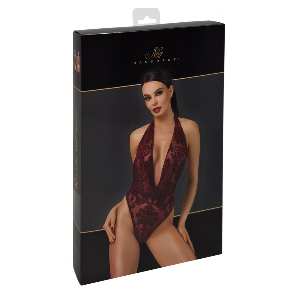 Жіноча еротична білизна - Боді Noir Handmade F386 Kink Royal cascade bodysuit XS 8