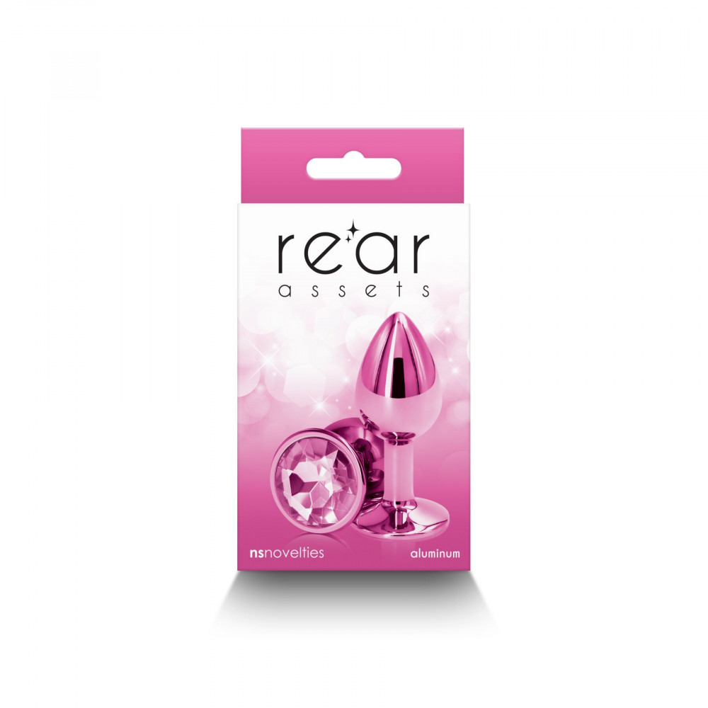 Анальные игрушки без вибрации - Анальная пробка NS Novelties Rear Assets - Small - Pink 2