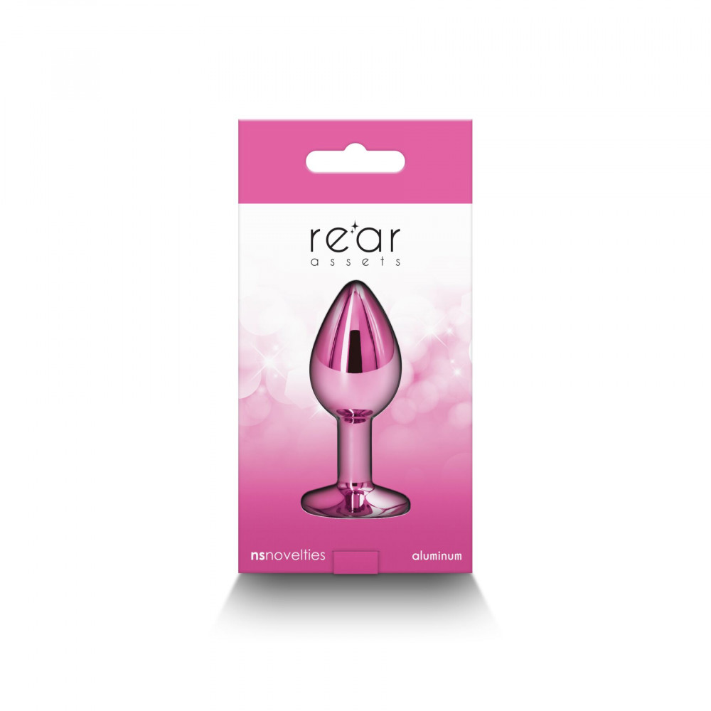 Анальные игрушки без вибрации - Анальная пробка NS Novelties Rear Assets - Small - Pink 3
