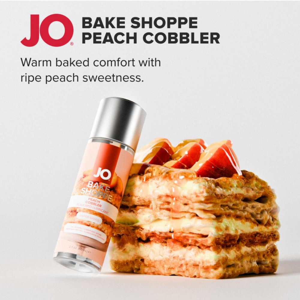 Оральні змазки - Лубрикант на водній основі JO Bake Shoppe - Peach Cobbler 60 мл, без цукру та парабенів 2