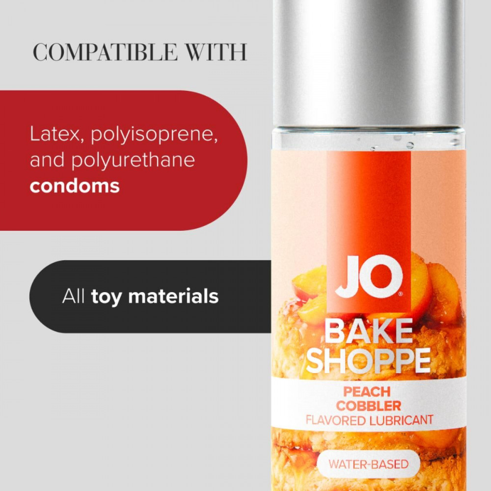 Оральні змазки - Лубрикант на водній основі JO Bake Shoppe - Peach Cobbler 60 мл, без цукру та парабенів 4