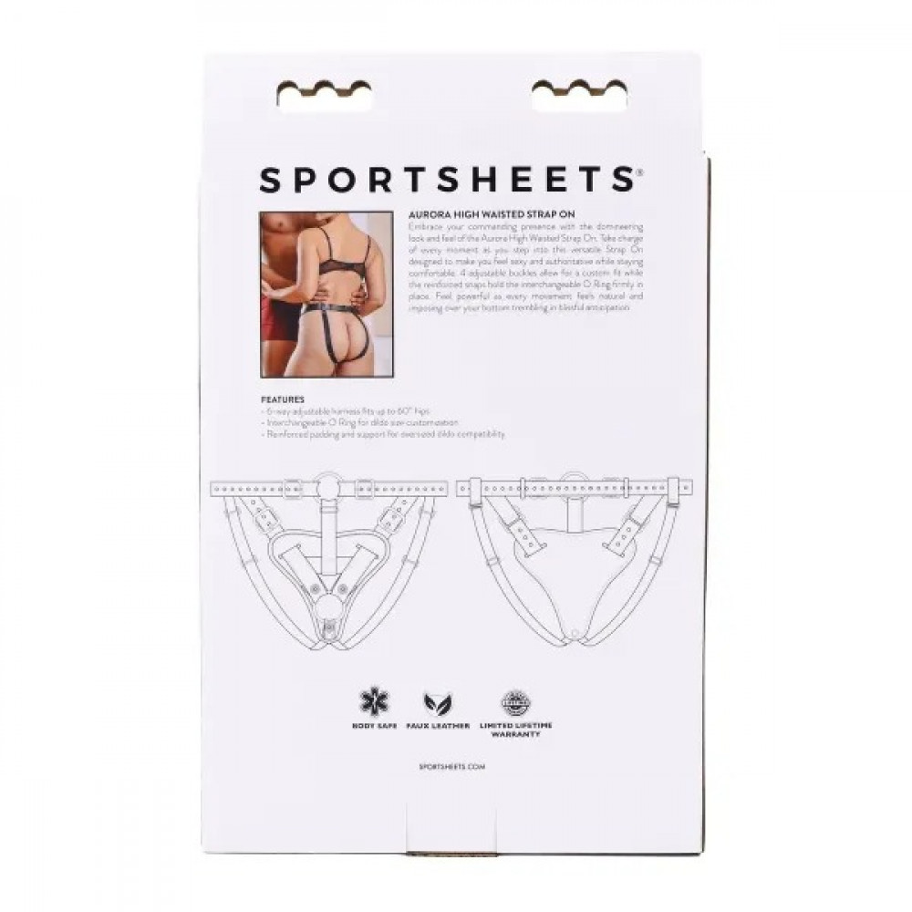 Разное - Трусики для страпонов Sportsheets Aurora High Waisted черные 4