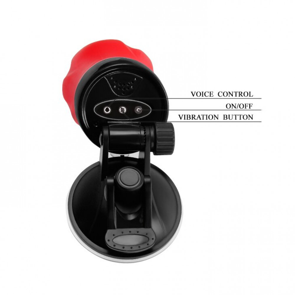  - Вагина-мастурбатор на присоске с вибрацией, с звуковым сопровождением FLORA, BM-00900T47S 7