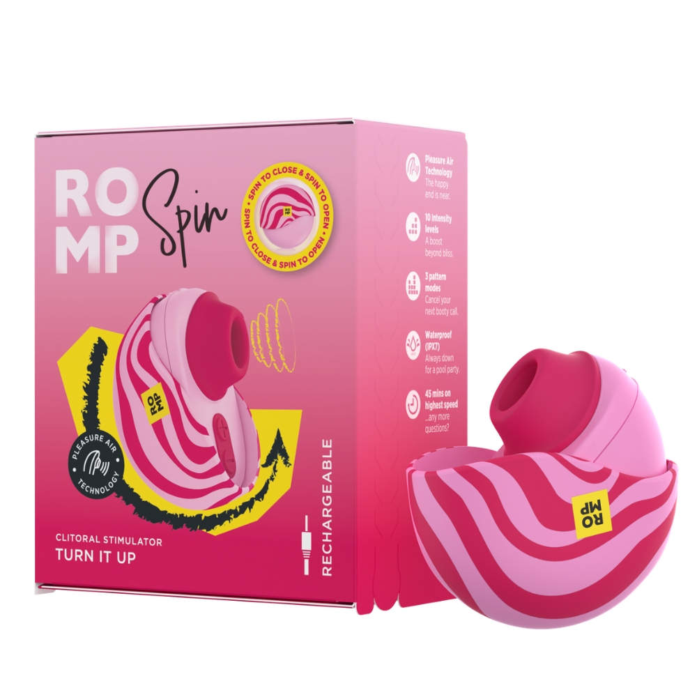 Вакуумний вібратор - Вакуумний стимулятор клітора ROMP Spin в тревел-форматі, рожевий 28