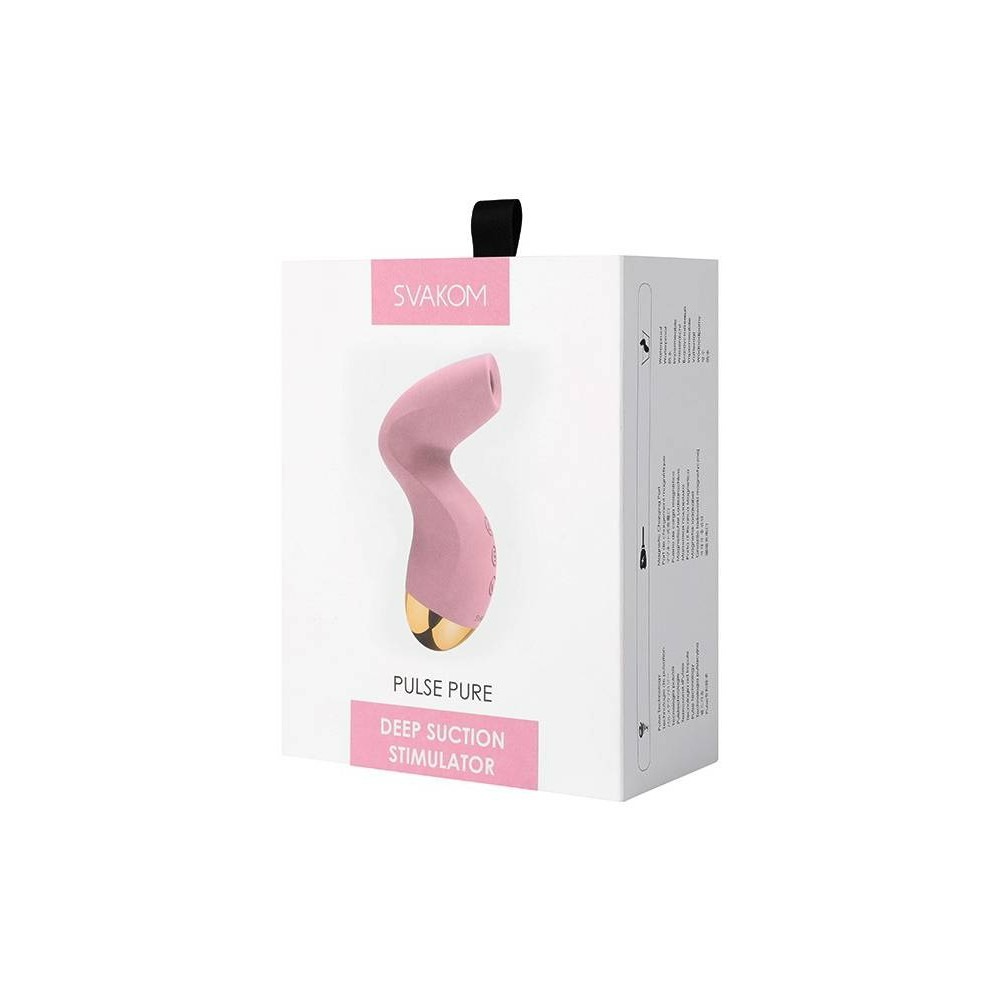 Секс игрушки - Вакуумный стимулятор клитора Svakom Pulse розовый, 12.9 х 4.3 см 1