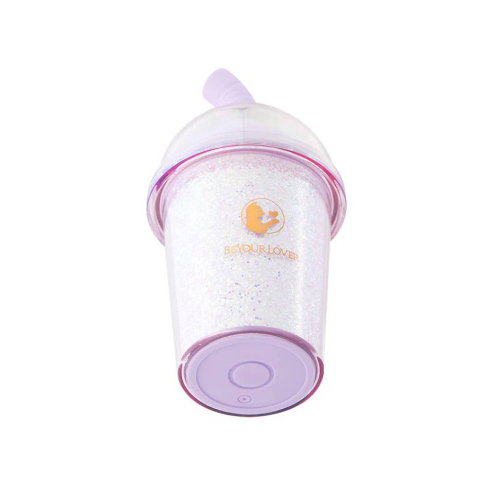 Разное - Вакуумний стимулятор в форме стаканчика для коктейля с трубочкой BeYourLover Joy Cup лиловый 18