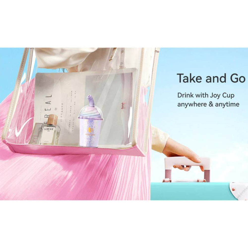 Разное - Вакуумний стимулятор в форме стаканчика для коктейля с трубочкой BeYourLover Joy Cup лиловый 6