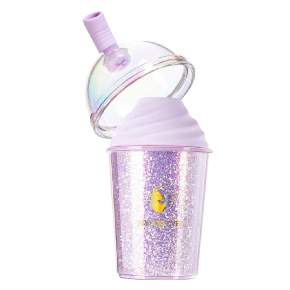 Разное - Вакуумний стимулятор в форме стаканчика для коктейля с трубочкой BeYourLover Joy Cup лиловый 10