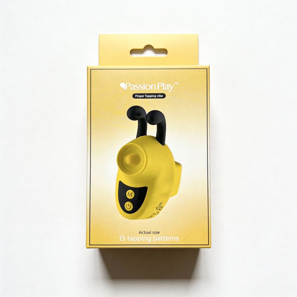 Вібропулі та міні-вібратори - Вібратор на палець Passion Play у вигляді бджілки, жовтий, 12 режимів вібрації, 5,6 × 3,6 см 8