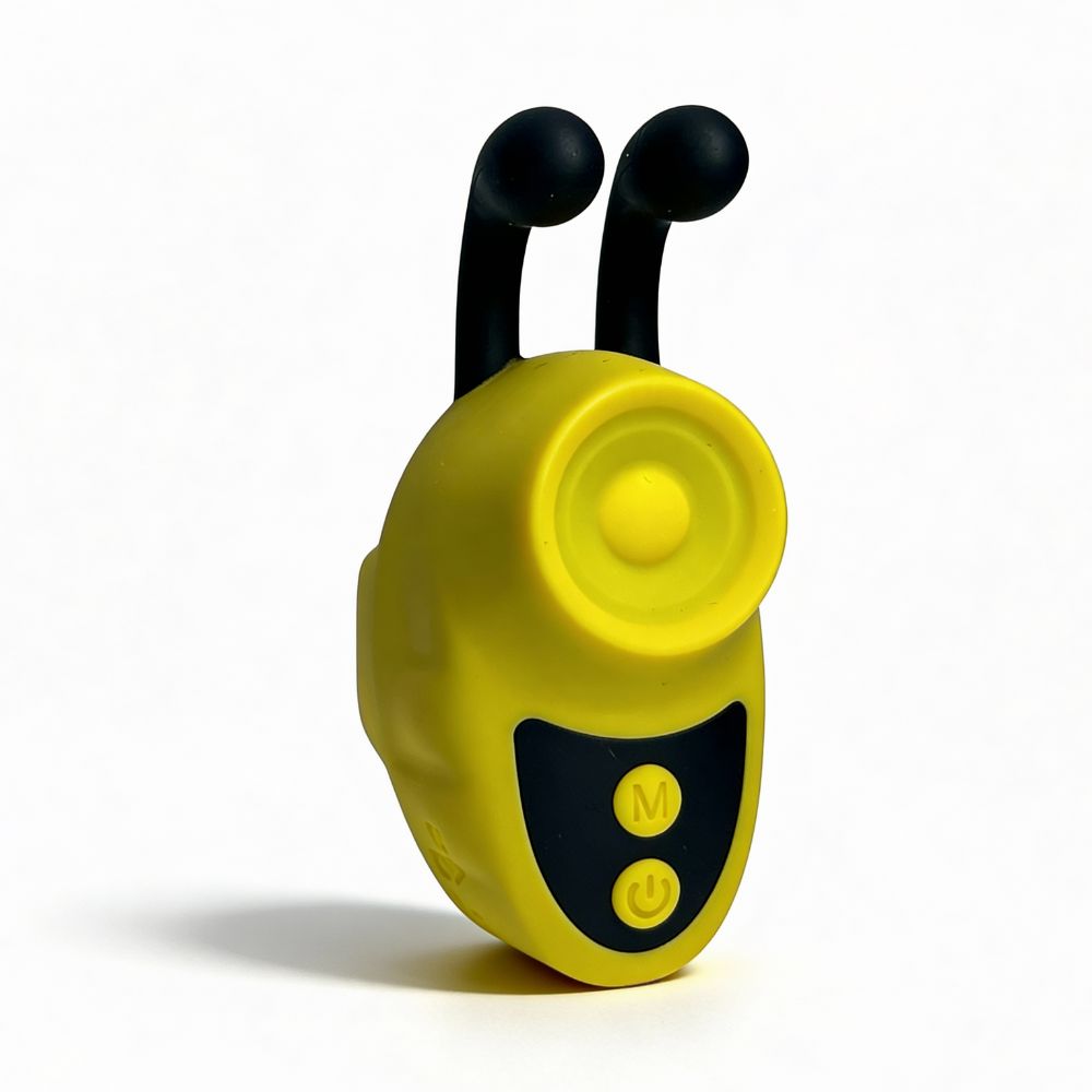 Вібропулі та міні-вібратори - Вібратор на палець Passion Play у вигляді бджілки, жовтий, 12 режимів вібрації, 5,6 × 3,6 см 4