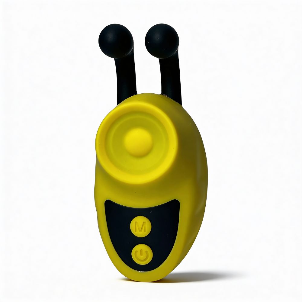 Вібропулі та міні-вібратори - Вібратор на палець Passion Play у вигляді бджілки, жовтий, 12 режимів вібрації, 5,6 × 3,6 см 3