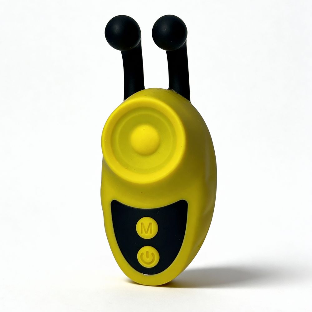 Вібропулі та міні-вібратори - Вібратор на палець Passion Play у вигляді бджілки, жовтий, 12 режимів вібрації, 5,6 × 3,6 см 5