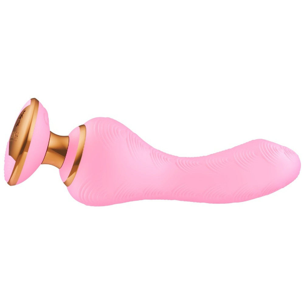 Секс игрушки - Вибратор Shunga Sanya с ручкой и подсветкой, нежно розовый, 18.5 см х 3.8 см 6