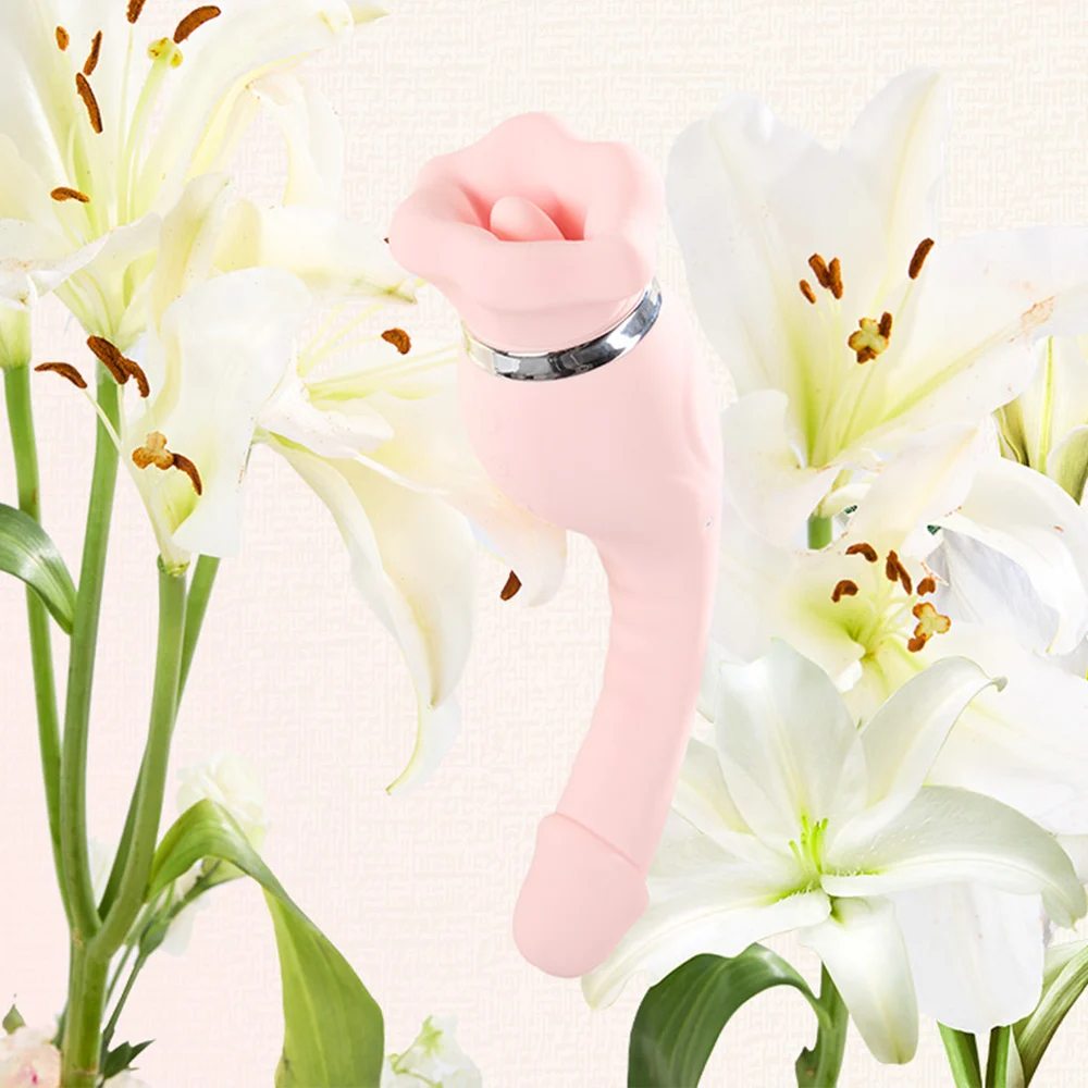 - Вібратор і кліторальний стимулятор BeYourLover Devil Flower із функцією всмоктування, рожевий, 24,3 × 3,7 см 3