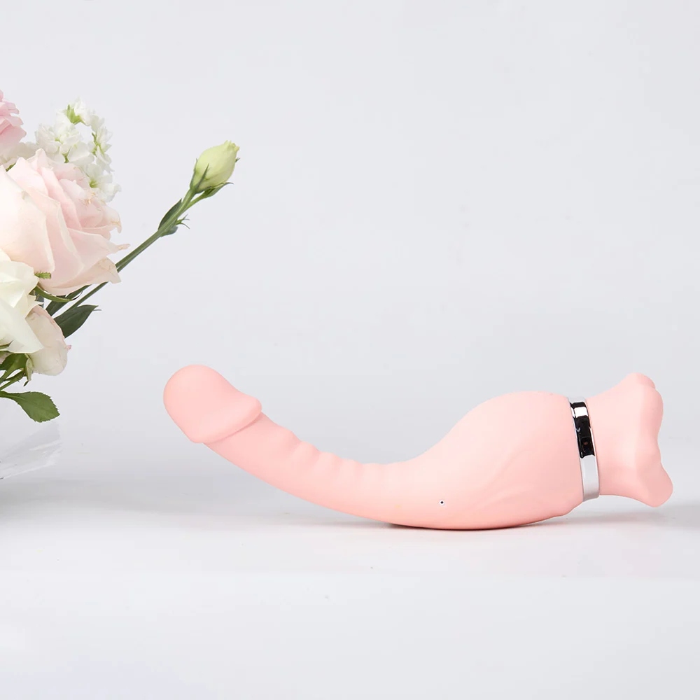 - Вібратор і кліторальний стимулятор BeYourLover Devil Flower із функцією всмоктування, рожевий, 24,3 × 3,7 см 4