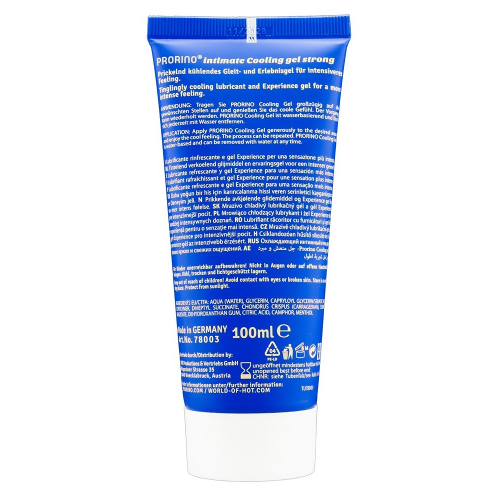 Разное - Интимный гель Hot PRORINO Intimate Strong с эффектом охлаждения, 100 мл 2