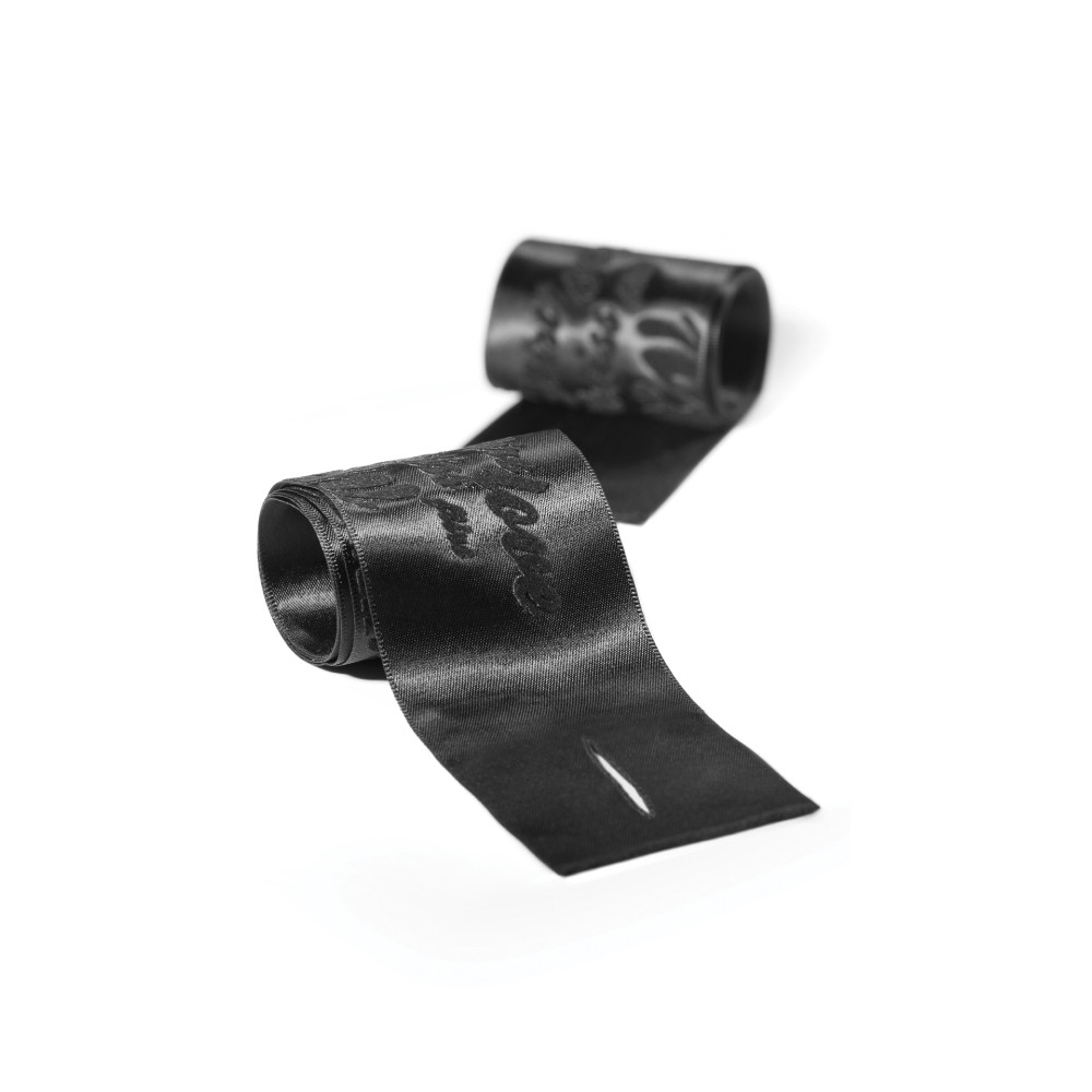 Повязки на глаза, кляпы, зажимы - Атласные ленты-наручники Silky Sensual Bijoux Indiscrets (Испания) 1