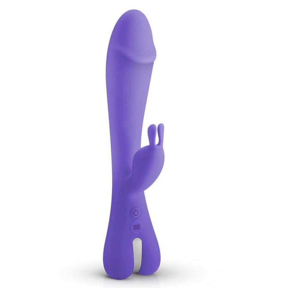 Разное - Вибратор-кролик Trix Good Vibes Only, силиконовый, фиолетовый, 22.5 см х 4 см 1