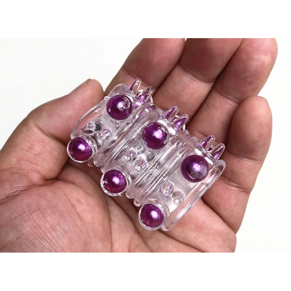 Разное - Насадка стимулирующая AR028-04 Purple, ( 1 шт ) 2