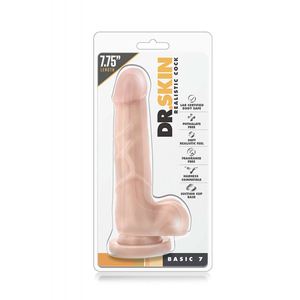 Фаллоимитаторы реалистичные - Фаллоимитатор MR. SKIN REALISTIC COCK BASIC 7 3