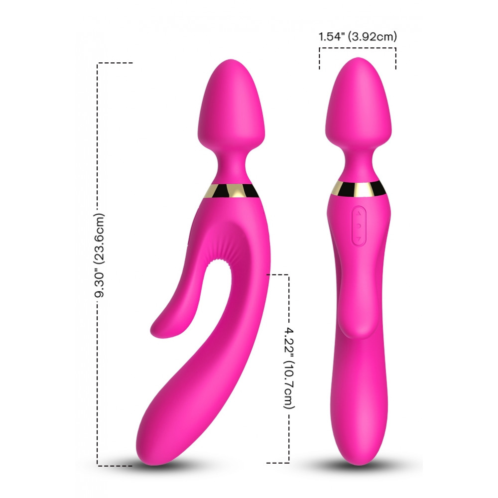 Вибратор - Вибромассажер Boss Series - Magic Wand USB Pink 9 Function, BS5200027 3