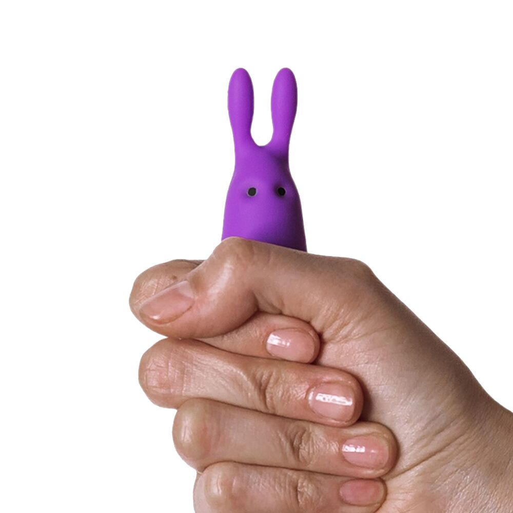 Клиторальный вибратор - Вибропуля Adrien Lastic Pocket Vibe Rabbit Purple со стимулирующими ушками 2