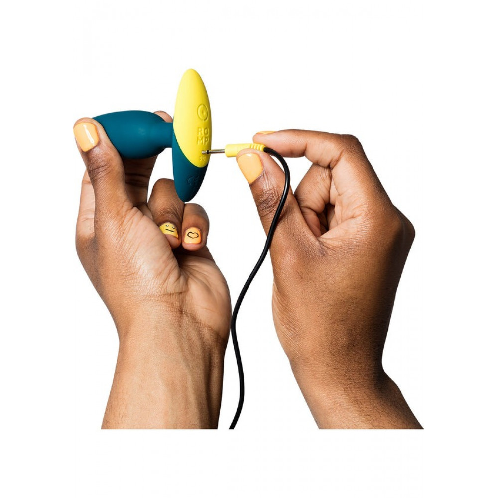 Анальные игрушки с вибрацией - Анальная пробка с вибрацией Romp Bass темно-зеленая 5