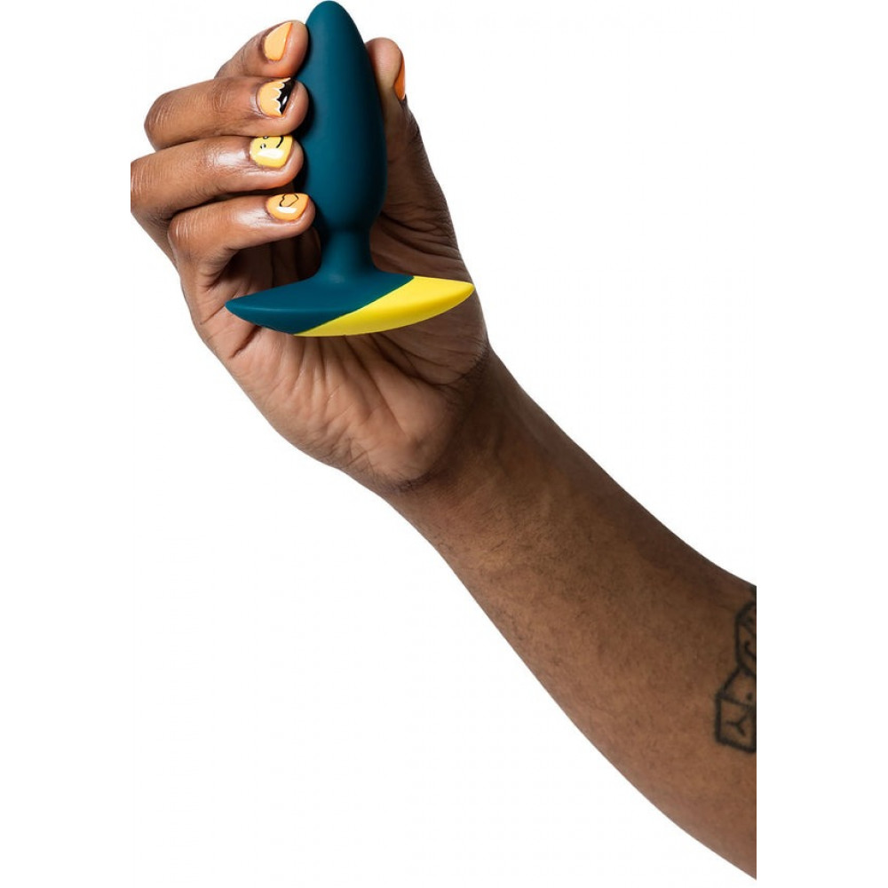 Анальные игрушки с вибрацией - Анальная пробка с вибрацией Romp Bass темно-зеленая 3