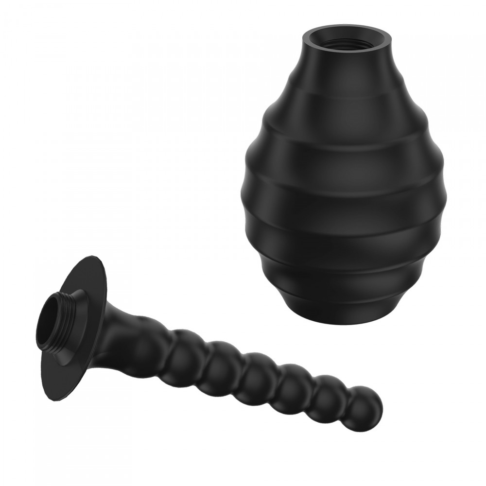 Разное - Анальный душ с гибким носиком Pretty Love MR PLAY в виде анального стимулятора, черный, 330 мл 4