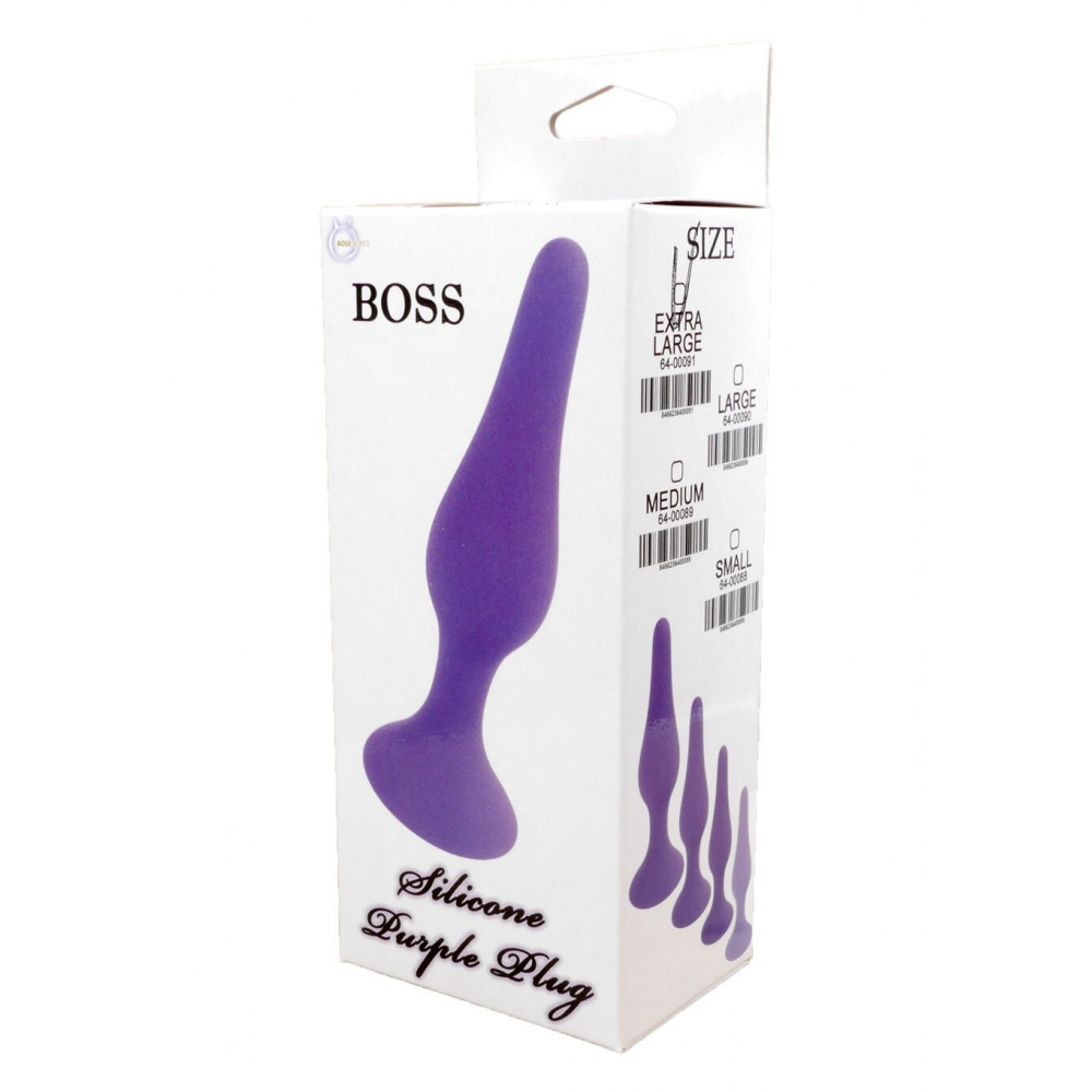 Анальные игрушки - Анальный плаг Silicone Plug Purple - Medium, BS6400089 5