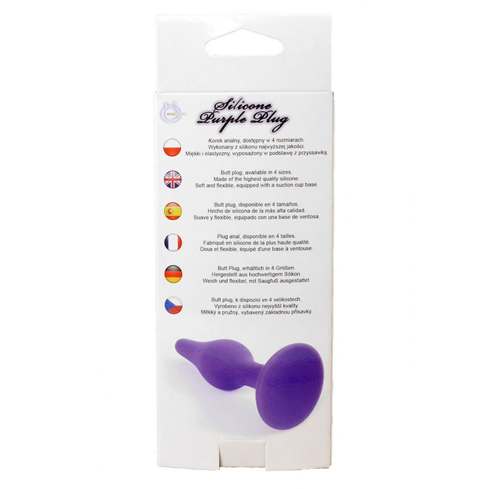 Анальные игрушки - Анальный плаг Silicone Plug Purple - Medium, BS6400089 3