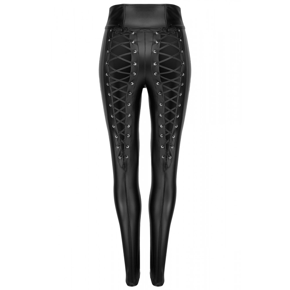 Різне - Штани зі шнурівкою ззаду F148 Noir Handmade M 3