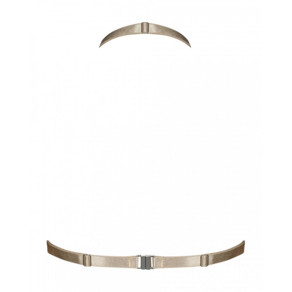 Разное - Бюстгальтер-портупея Obsessive A765 S/M/L Золотой 4