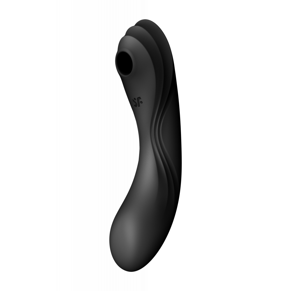 Разное - Двойной вибратор с вакуумной стимуляцией Satisfyer Curvy Trinity 4 черный