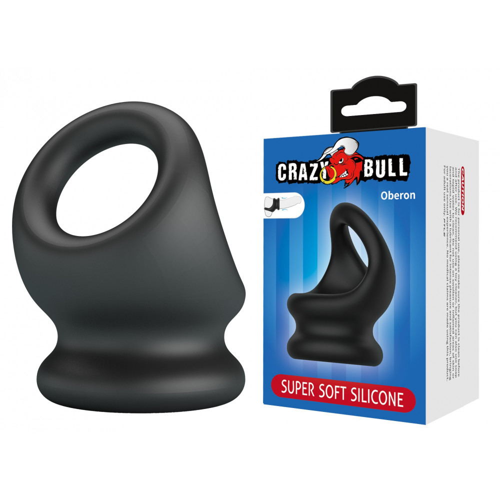  - Ерекційне кільце Crazy Bull - Oberon Silicone Cock Ring, BI-210240