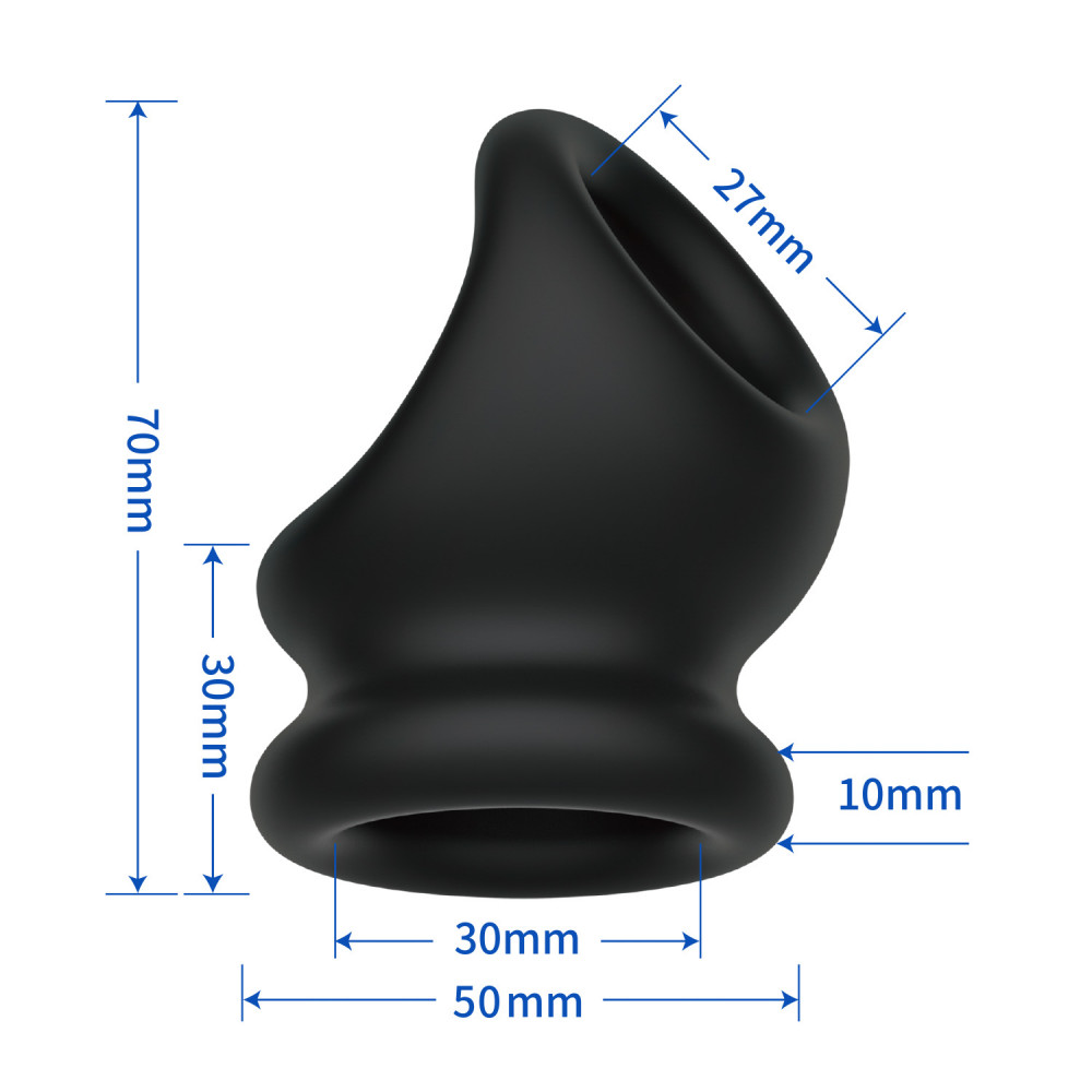  - Ерекційне кільце Crazy Bull - Oberon Silicone Cock Ring, BI-210240 5